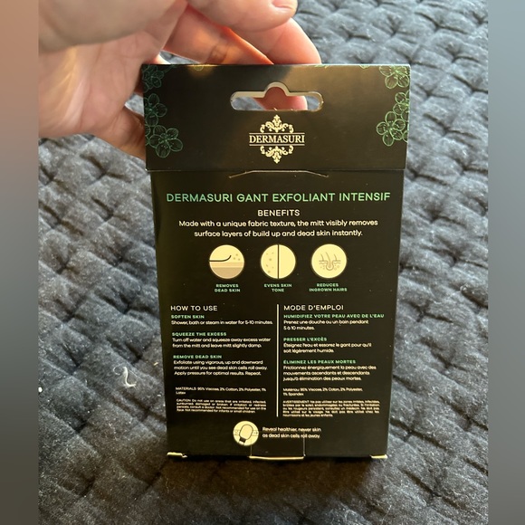 NWT Dermasuri Exfoliating mitt - Picture 2 of 2